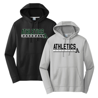 A’s Baseball Block Logo Performance Fleece Hoodie