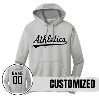 Athletic A's Baseball Script Logo Performance Fleece Hoodie