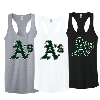 Classic A's Baseball Logo Racerback Tank Top