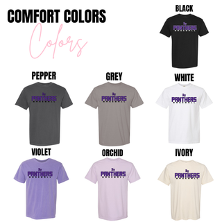 Royal Valley Panthers Baseball Dugout Top Comfort Colors shirt options for Royal Valley Panthers baseball fans and Royal Valley school spirit wear