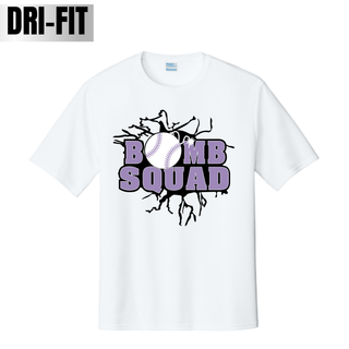 Bomb Squad Lavender Softball Logo Dri-Fit Performance Top in White
