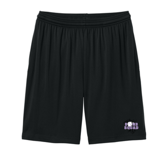Bomb Squad Lavender Softball Logo Cooling Performance Shorts in Black