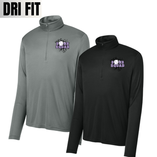 Bomb Squad Lavender Softball Logo PosiCharge Quarter-Zip color options: Grey Concrete and Black