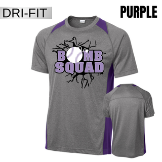 Bomb Squad Lavender Softball Logo Colorblock Contender Top in Purple