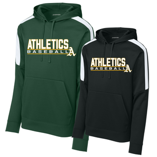 Topeka Athletics Baseball Fan Favorite Performance Hoodie athletic hoodie featuring Athletics Baseball graphic with A logo