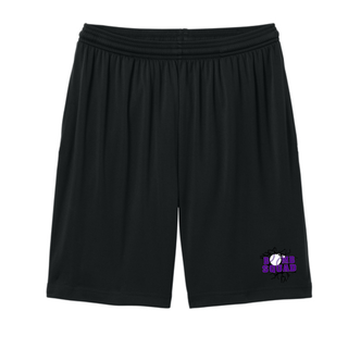 Bomb Squad Purple Softball Logo Cooling Performance Shorts in Black
