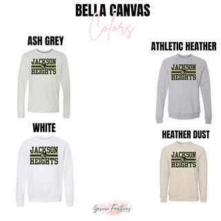 Bella Canvas color options for Jackson Heights Varsity Stripe top