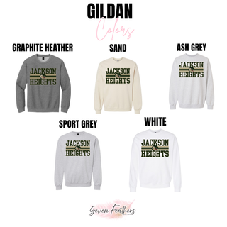 Gildan color options for Jackson Heights Varsity Stripe top