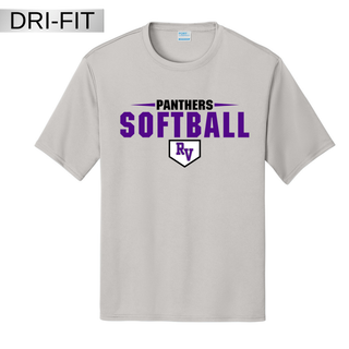 Royal Valley Panthers Softball dri fit shirt silver moisture wicking performance team apparel