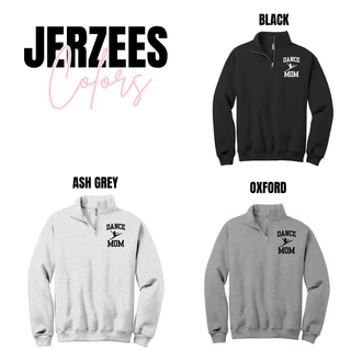 dance mom quarter zip sweatshirt available in black ash grey and oxford colors
