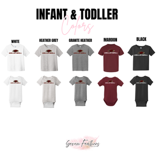 Silver Lake Eagles Volleyball Bold Mascot Top infant and toddler colors