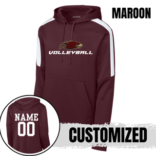 Silver Lake Eagles Volleyball Bold Mascot Fan Favorite Hoodie with custom name and number on back
