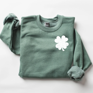 Minimal Shamrock Crewneck Sweatshirt