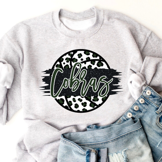 Faux Glitter Leopard Cobras Basketball Top