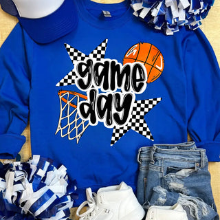 Retro Basketball Game Day Top come back to finish