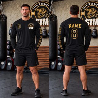 Iron Warriors Gym Name and Number Performance Long Sleeve