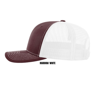 Silver Lake Eagles Football Leather Patch Trucker Hat