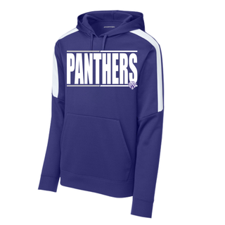 Royal Valley Panthers Fan Favorite purple and white Sport Wick fleece hoodie