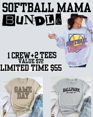 Softball Mama Bundle | Crew + 2 Tees