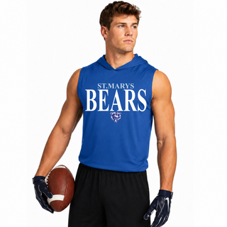 st-marys-bears-clean-collegiate-mascot-competitor-sleeveless-hoodie-true-royal-model