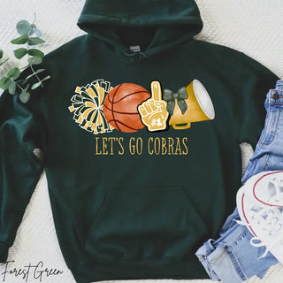 Let's Go Cobras Basketball Spirit Top