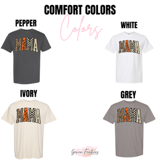 Basketball Mama graphic with animal print, checkerboard, and polka-dot lettering.