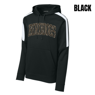 Birddogs Basketball Camo Fan Favorite Hoodie in Black with white colorblock panels