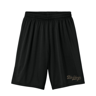 Black Birddogs Basketball cooling performance shorts with camo script leg artwork