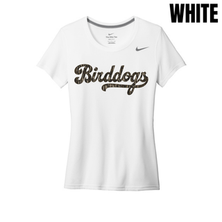 White women's rLegend tee with camo Birddogs script artwork