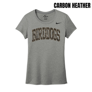 Birddogs Basketball Camo Women's rLegend Tee in Carbon Heather with camo BIRDDOGS lettering on chest