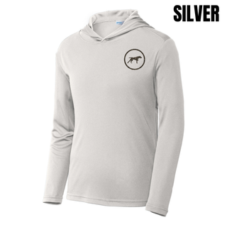 Birddogs Basketball Circle Icon PosiCharge Competitor Hoodie featuring a camo dog-in-circle icon on the front