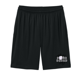 Bomb Squad Dark Grey Softball Logo cooling performance shorts