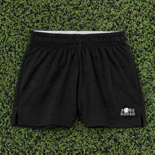Bomb Squad Dark Grey Softball Logo jersey knit squad shorts, alternate view