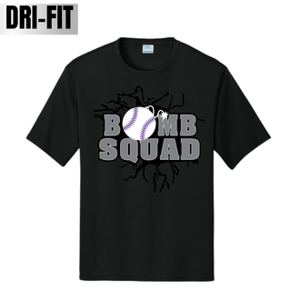 Bomb Squad Dark Grey Softball Logo performance top detail photo