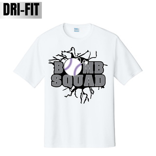 Bomb Squad Dark Grey Softball Logo performance top detail photo