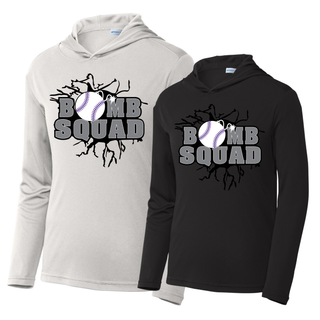 Bomb Squad Dark Grey Softball Logo PosiCharge Competitor hoodie