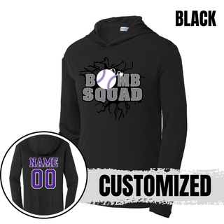 Bomb Squad Dark Grey Softball Logo PosiCharge Competitor hoodie, alternate view