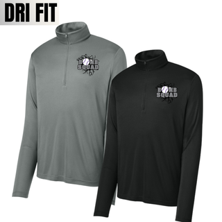 Bomb Squad Dark Grey Softball Logo PosiCharge quarter-zip