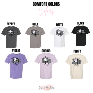 Bomb Squad Dark Grey Softball Logo Comfort Colors color options