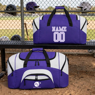Bomb Squad Fuse Softball Duffel Bag featuring the BS softball and fuse artwork