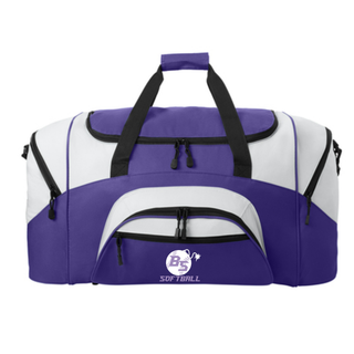 Alternate view of the Bomb Squad Fuse Softball Duffel Bag with BS softball and fuse artwork