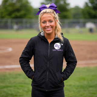 Bomb Squad Fuse Softball Waterproof Insulated Jacket featuring the BS softball and fuse artwork