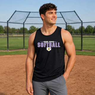 Bomb Squad home plate softball logo Men's PosiCharge Competitor tank in Black