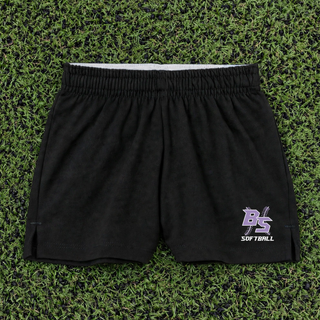 Black Bomb Squad Lace Up Softball jersey knit squad shorts