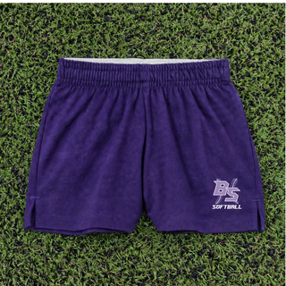 Purple Bomb Squad Lace Up Softball jersey knit squad shorts