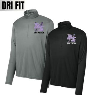Bomb Squad Lace Up Softball PosiCharge quarter-zips in grey and black