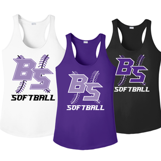 Bomb Squad Lace Up Softball Women's PosiCharge Racerback Tank - color options