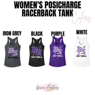 Bomb Squad Lace Up Softball Women's PosiCharge Racerback Tank - color options