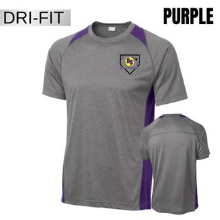 Alternate view of the Bomb Squad Pocket Power Softball Colorblock Contender Top with Pocket Power softball artwork