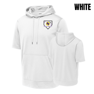 Additional view of the Bomb Squad Pocket Power Softball Fleece Short Sleeve Hooded Pullover with Pocket Power softball artwork